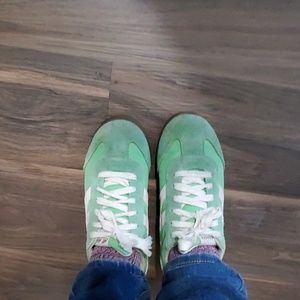 Unique green tennis shoes